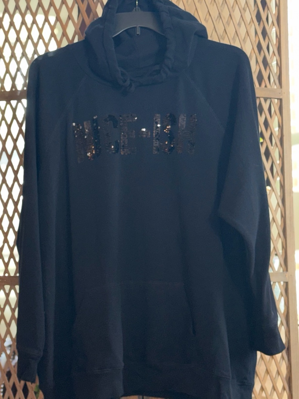 torrid Black Sequin Logo Hoodie